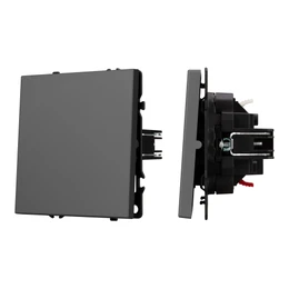 Фото #1 товара Механизм выключателя одноклавишный проходной SWT-NOBE-MKP1-SFPL-GR (230V, 10A) (Arlight, -)