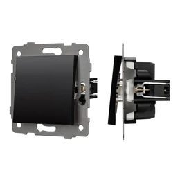 Фото #1 товара Механизм выключателя одноклавишный перекрёстный SWT-MKX1-PL-BK-V (250V, 10A) (Arlight, -)