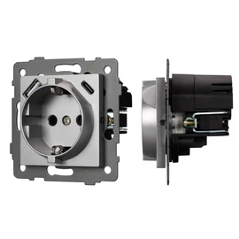 Фото #1 товара Механизм розетки с USB зарядкой SCT-MUAC-PL-GR-V (250V, 16A) (Arlight, -)