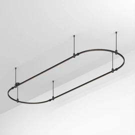 Фото #1 товара Основание ART-APRIORI-OVAL-ROD-400-3000x1000 (BK) (Arlight, IP20 Металл, 3 года)