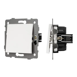 Фото #1 товара Механизм выключателя одноклавишный самовозвратный SWT-MKR1-PL-WH-V (250V, 10A) (Arlight, -)