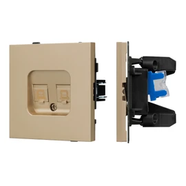 Фото #1 товара Механизм компьютерной розетки двойной SCT-TENDO-MPC2-SFPL-GD (RJ-45, CAT6) (Arlight, -)