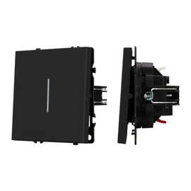 Фото #1 товара Механизм выключателя одноклавишный проходной LED SWT-NOBE-MKP1-SFPL-L-BK (230V, 10A) (Arlight, -)