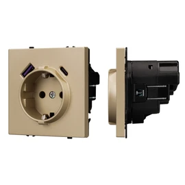 Фото #1 товара Механизм розетки с USB зарядкой SCT-NOBE-MUAC-SFPL-GD (230V, 16A) (Arlight, -)