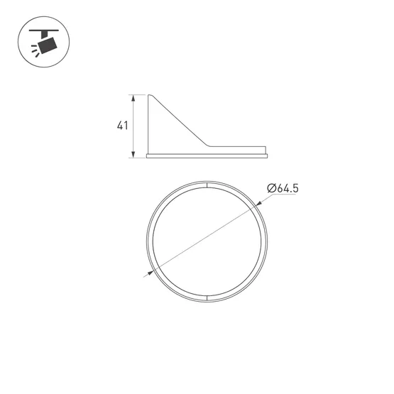 Фото #3 товара Насадка антибликовая LGD-ARTIFACT-HALF-SNOOT-R65 (BK) (Arlight, Металл)
