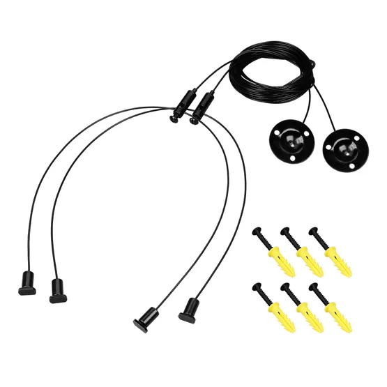 Фото товара Подвес LINE-6070 2x4m Set BLACK (Pad 9x2mm) (Arlight, Металл)