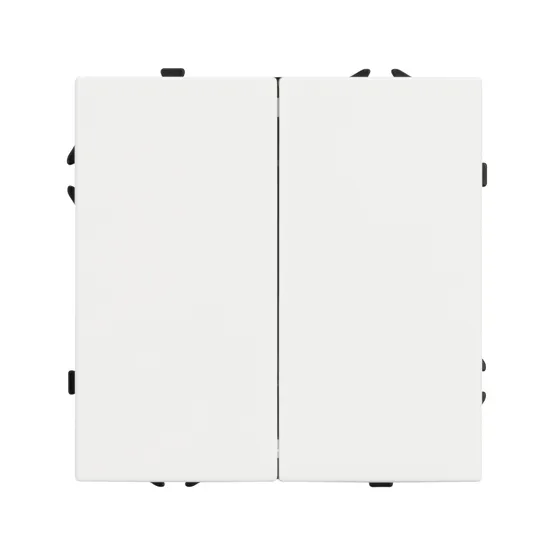 Фото #3 товара Механизм выключателя двухклавишный проходной SWT-NOBE-MKP2-SFPL-WH (230V, 10A) (Arlight, -)