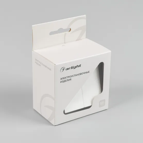 Фото #4 товара Механизм выключателя двухклавишный самовозвратный SWT-MKR2-PL-WH-V (250V, 10A) (Arlight, -)