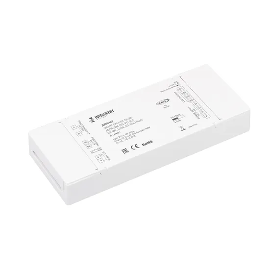 Фото товара INTELLIGENT ARLIGHT Диммер SMART-DALI-101-72-D2-ADDR-DIM-DT6-PD-SUF (12-48V, 1x20A, 0/1-10V, TRIAC) (IARL, IP20 Пластик, 5 лет)