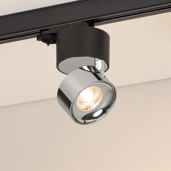 Фото #1 товара Светильник SP-PLURIO-TRACK-4TR-R77-9W Warm3000 (BK-CHR, 36 deg, 230V) (Arlight, IP20 Металл, 3 года)