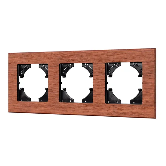 Фото #1 товара Рамка из натурального дерева FRM-XSILO-WD-3-NL (Arlight, -)