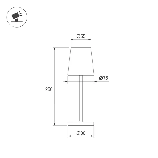 Фото #6 товара Светильник SP-DAISY-TAB-1.5W Warm3000-MIX (SD, 90 deg) (Arlight, IP54 Металл, 2 года)