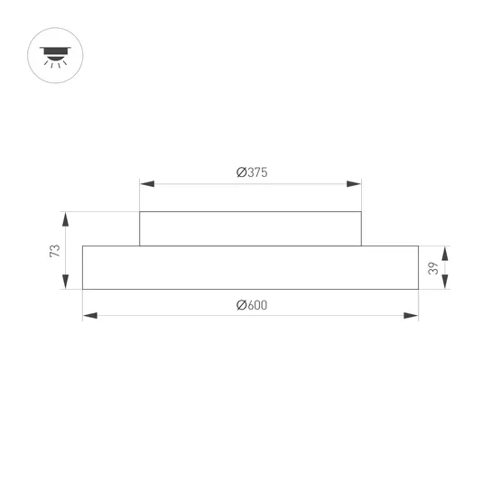 Фото #8 товара Светильник SP-ESTELY-R600-50W Warm3300-MIX (WH, 80 deg, 230V, TRIAC) (Arlight, IP20 Металл, 5 лет)