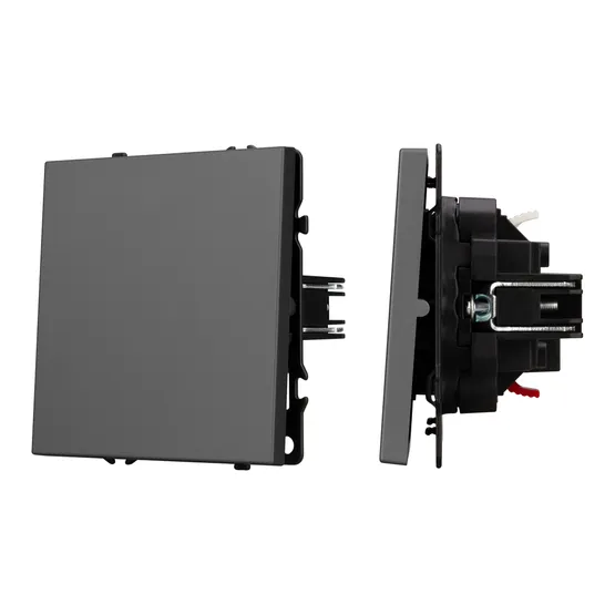 Фото #1 товара Механизм выключателя одноклавишный проходной SWT-NOBE-MKP1-SFPL-GR (230V, 10A) (Arlight, -)