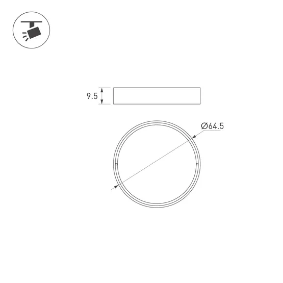 Фото #3 товара Фильтр LGD-ARTIFACT-WALLWASH-R65 (BK) (Arlight, Металл)