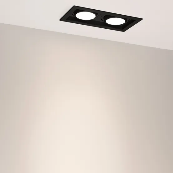 Фото #4 товара Светильник MS-VORTEX-BUILT-S210x117-2x20W Day4000 (BK-BK, 20 deg, 230V) (Arlight, IP20 Металл, 5 лет)