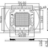 Фото #3 товара Мощный светодиод ARPL-30W-EPA-5060-PW (1050mA) (Arlight, -)