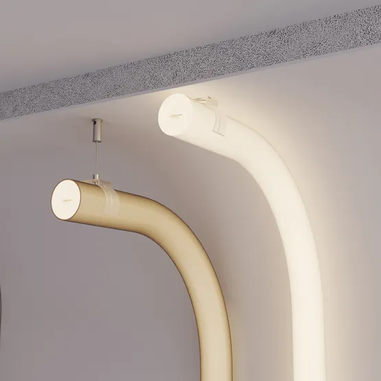 Фото #6 товара Силиконовый профиль WPH-FLEX-D22-360deg-S8-5m WHITE (Arlight, Силикон)