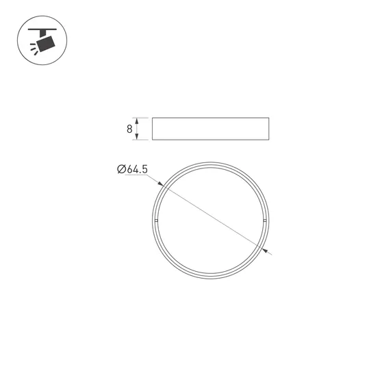 Фото #3 товара Фильтр LGD-ARTIFACT-SOFTEN-R65 (BK) (Arlight, Металл)