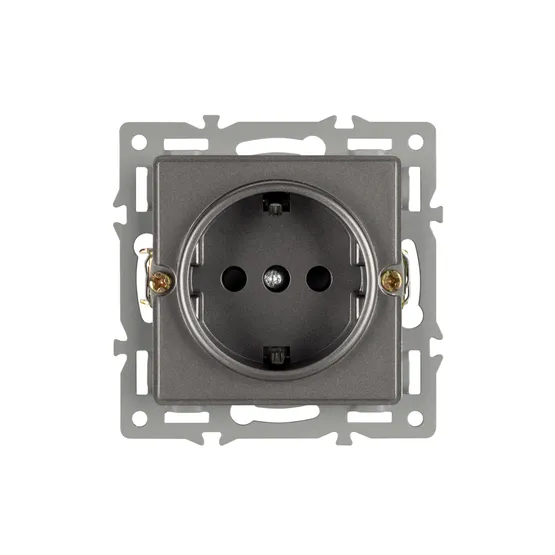 Фото #3 товара Механизм электрической розетки SCT-GP-MEU-PL-GR (250V, 16A) (Arlight, -)