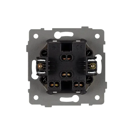 Фото #3 товара Механизм выключателя двухклавишный непроходной SWT-MK02-PL-GD-V (250V, 10A) (Arlight, -)