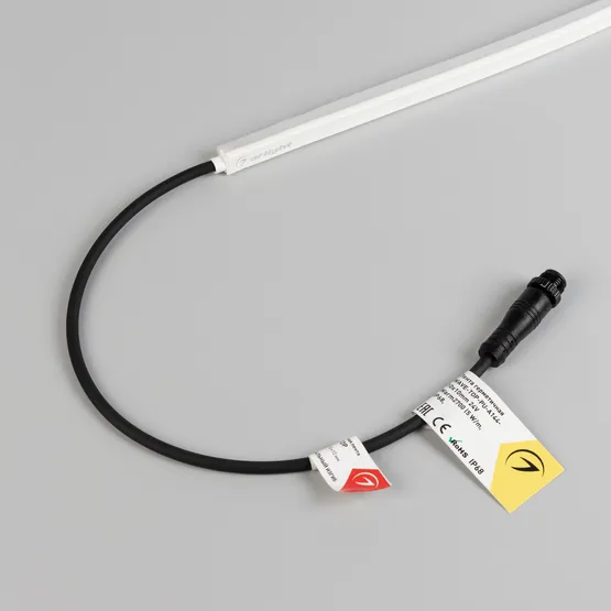 Фото #3 товара Светодиодная лента герметичная WAVE-TOP-PU-A144-10x10mm 24V Warm2700 (5 W/m, IP68, 5m, wire x2) (Arlight, Вывод боковой, 3 года)