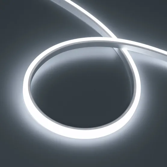 Фото #1 товара Светодиодная лента герметичная WAVE-TOP-PU-A144-10x10mm 24V White5700 (5 W/m, IP68, 5m, wire x2) (Arlight, Вывод боковой, 3 года)