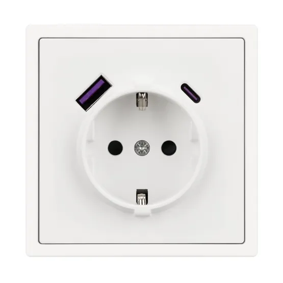 Фото #3 товара ARL NOBE Розетка зк со шторками с USB тип А+С софт-тач белый кварц SCT-MUAC-SFPL-WH (250V, 16A) (Arlight, -)