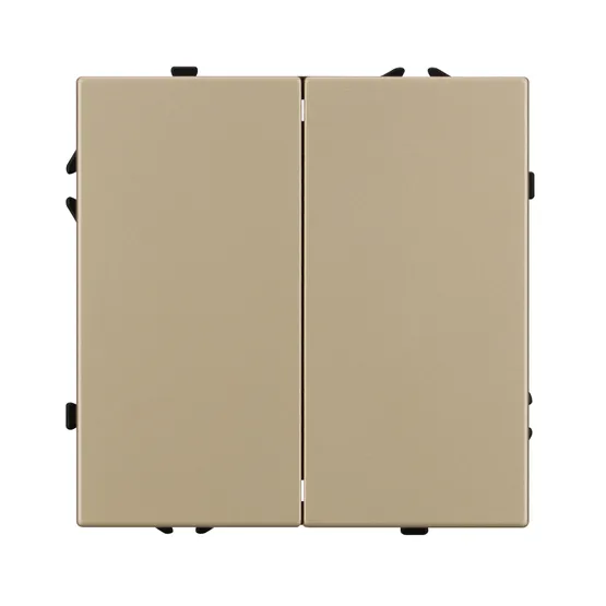 Фото #2 товара Механизм выключателя двухклавишный непроходной SWT-NOBE-MK02-SFPL-GD (230V, 10A) (Arlight, -)