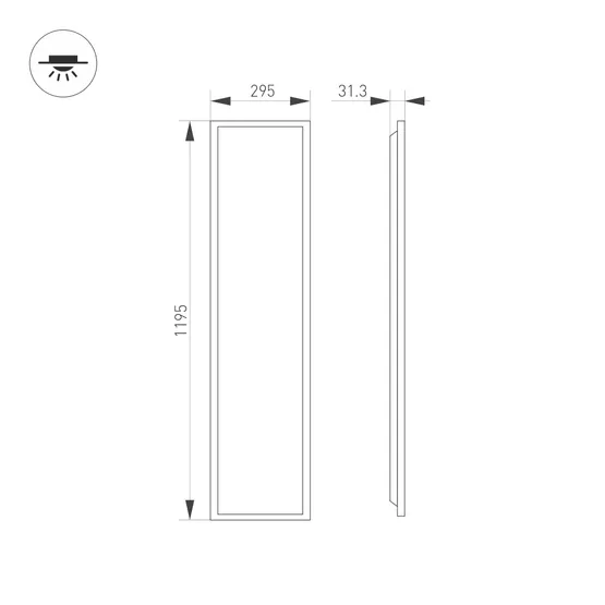 Фото #3 товара Светильник DL-TITAN-S300x1200-40W Day4000 (WH, 120 deg, CRI90, 230V) (Arlight, IP40 Металл, 7 лет)