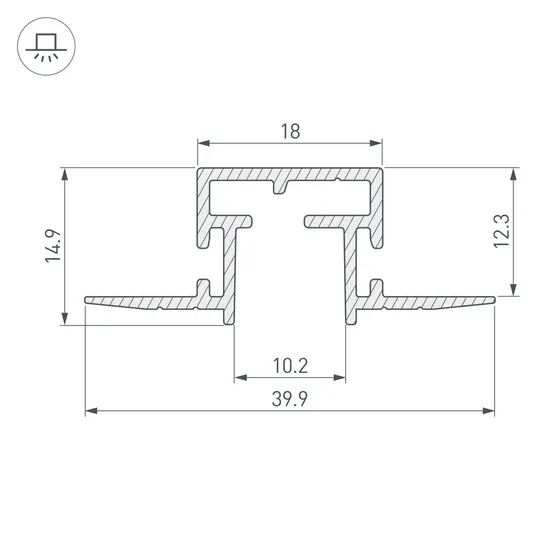 Фото #2 товара Профиль-держатель TEK-PIK-1010-2000 (Arlight, Алюминий)