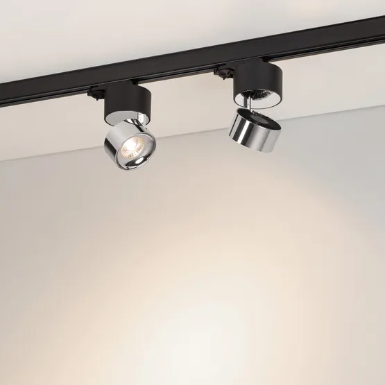 Фото #2 товара Светильник SP-PLURIO-TRACK-4TR-R77-9W Day4000 (BK-CHR, 36 deg, 230V) (Arlight, IP20 Металл, 3 года)