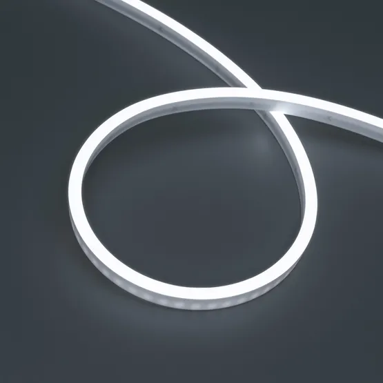 Фото #1 товара Светодиодная лента герметичная WAVE-SIDE-PU-A120-06x12mm 24V White5700 (8 W/m, IP68, 1m, wire x1) (Arlight, Вывод прямой, 3 года)