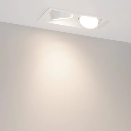 Фото #4 товара Светильник MS-VORTEX-BUILT-S250x140-2x30W Day4000 (WH-WH, 50 deg, 230V) (Arlight, IP20 Металл, 5 лет)