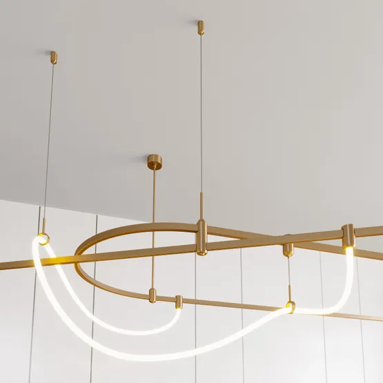 Фото #2 товара Держатель трека ART-APRIORI-HOLDER-HANG-TUBE-L1500 (GD) (Arlight, IP20 Металл, 3 года)