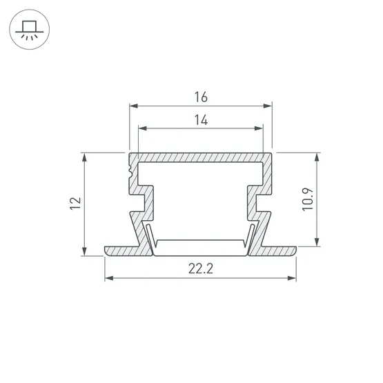 Фото #3 товара Профиль PDS-FS-2000 ANOD BLACK (Arlight, Алюминий)