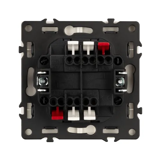 Фото #2 товара Механизм выключателя двухклавишный проходной SWT-NOBE-MKP2-SFPL-GD (230V, 10A) (Arlight, -)