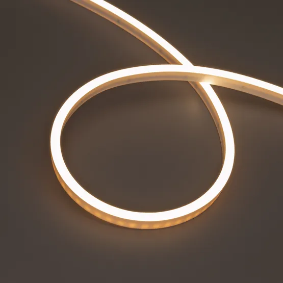 Фото #1 товара Светодиодная лента герметичная WAVE-SIDE-PU-A120-06x12mm 24V Warm3500 (8 W/m, IP68, 5m, wire x2) (Arlight, Вывод прямой, 3 года)