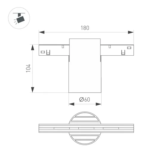 Фото #2 товара Светильник MAG-ORIENT-AXIO-R60-15W Day4000 (BK, 24 deg, 48V) (Arlight, IP20 Металл, 5 лет)