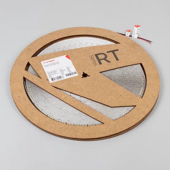 Фото #3 товара Светодиодная лента RT-A160-8mm 24V Warm2700 (12 W/m, IP20, 2835, 50m) (Arlight, высок.эфф.150 лм/Вт)