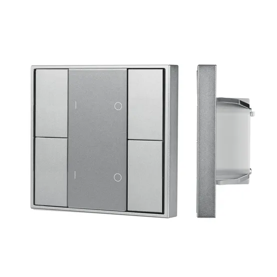 Фото товара INTELLIGENT ARLIGHT Кнопочная панель DALI-201-23-2G-DIM-DT6-IN Silver (BUS, Frame) (IARL, IP20 Металл, 3 года)