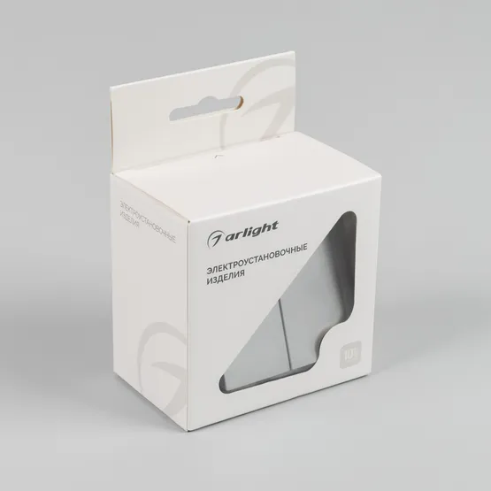 Фото #4 товара Механизм выключателя двухклавишный самовозвратный SWT-MKR2-PL-GR-V (250V, 10A) (Arlight, -)