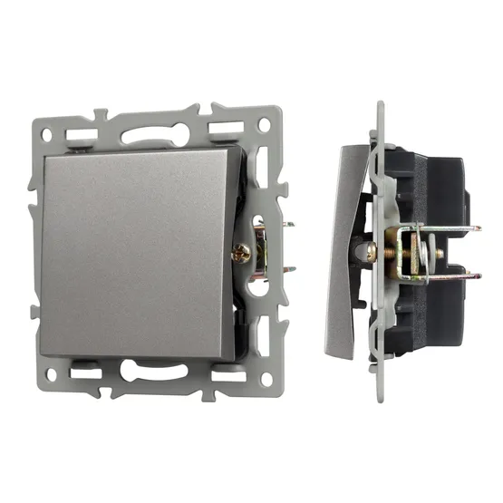 Фото #1 товара Механизм выключателя одноклавишный проходной SWT-MKP1-PL-GR (250V, 16A) (Arlight, -)