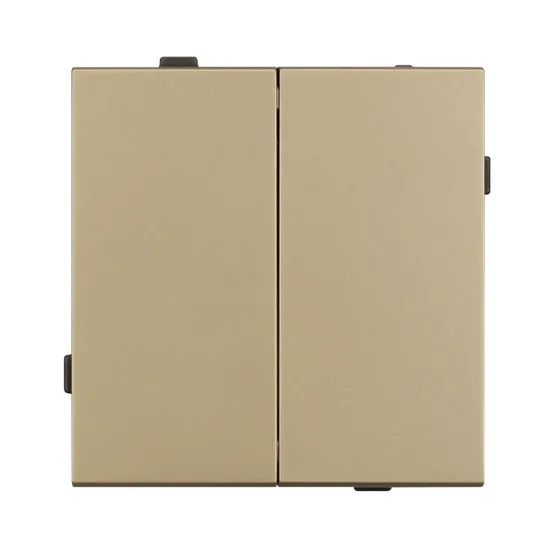 Фото #2 товара Механизм выключателя двухклавишный проходной SWT-TENDO-MKP2-SFPL-GD (230V, 10A) (Arlight, -)