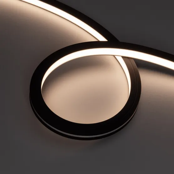 Фото товара Светодиодная лента герметичная NOVA-TOP-BLACK-A120-16x15mm 24V Warm3500 (10 W/m, IP67, 2835, 5m, wire x2) (Arlight, Вывод боковой, 5 лет)