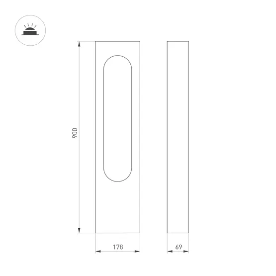 Фото #3 товара Светильник LGD-MUSE-BOLL-H900-12W Warm3000 (DG, 296 deg, 230V) (Arlight, IP65 Металл, 3 года)