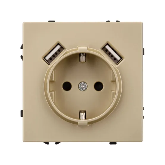 Фото #3 товара Механизм розетки с USB зарядкой SCT-NOBE-MUAA-SFPL-GD (230V, 16A) (Arlight, -)