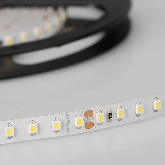 Фото #4 товара Светодиодная лента RT 2-5000 24V Pink 2x (3528, 600 LED, LUX) (Arlight, 9.6 Вт/м, IP20)