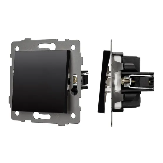 Фото #1 товара Механизм выключателя одноклавишный перекрёстный SWT-MKX1-PL-BK-V (250V, 10A) (Arlight, -)