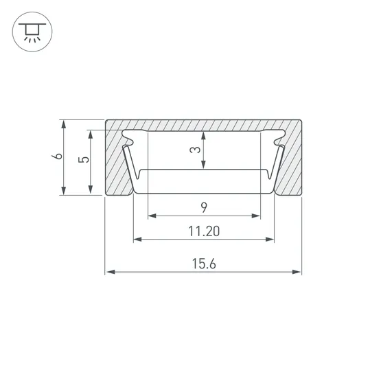Фото #6 товара Профиль MIC-M-3000 ANOD (Arlight, Алюминий)
